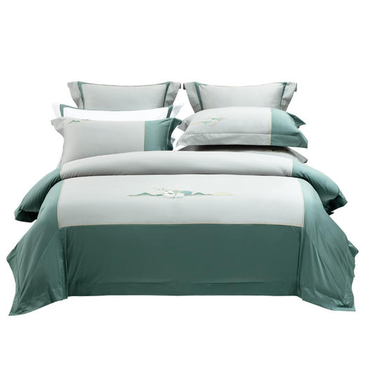 多喜爱山海经 60S新绒棉刺绣四件套 山川意境 商品图5