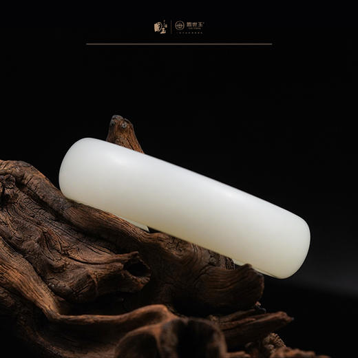 新疆国玉盟世玉和田玉糖羊脂玉手镯57圈口【带证书·顺丰物流】 商品图2