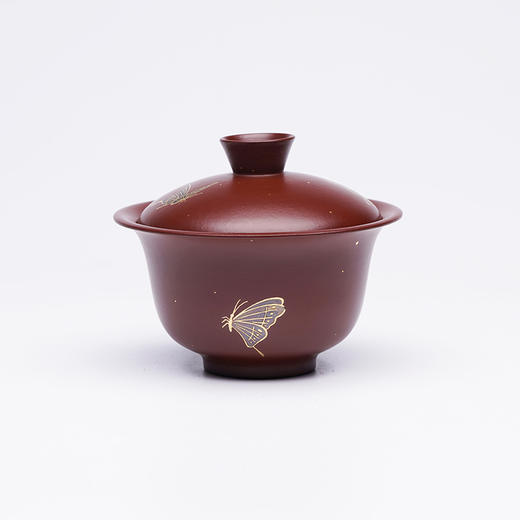 龙德堂陶艺 《紫金宝盌·紫砂盖碗》原矿紫朱泥 100cc 库存请咨询客服 商品图5
