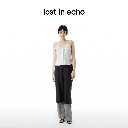 lost in echo设计师品牌抽绳褶皱可调节挂脖上衣背心 商品图4