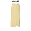 VIMAGE纬漫纪夏季新款高腰不规则下摆优雅半身裙V1906519 商品缩略图5