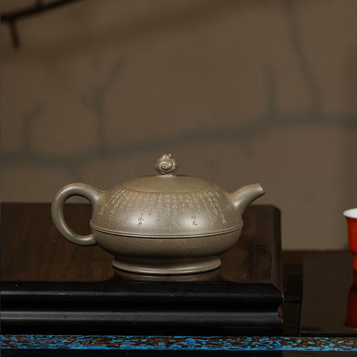 龙德堂陶艺 汤宣武制 《瑞云系列金凤云端》原矿青段  270cc 库存请咨询客服 商品图2