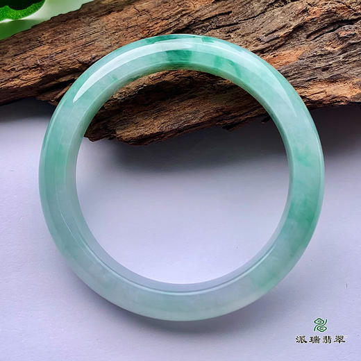 派瑞翡翠 翡翠手镯 糯种 飘花 商品图1
