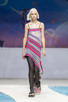 NAN KNITS腰头渐变浮线长裤——SS23新品