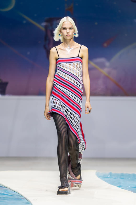 NAN KNITS腰头渐变浮线长裤——SS23新品 商品图0