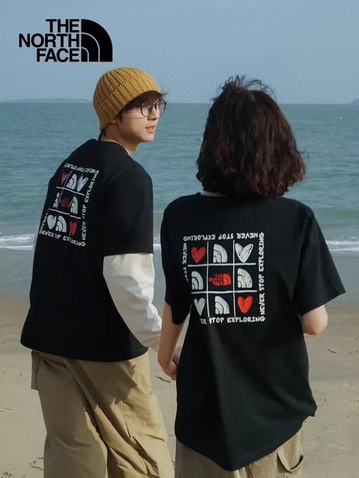 TheNorthFace北面短袖T恤情侣款爱心T恤户外舒适透气上新|81MP 商品图1