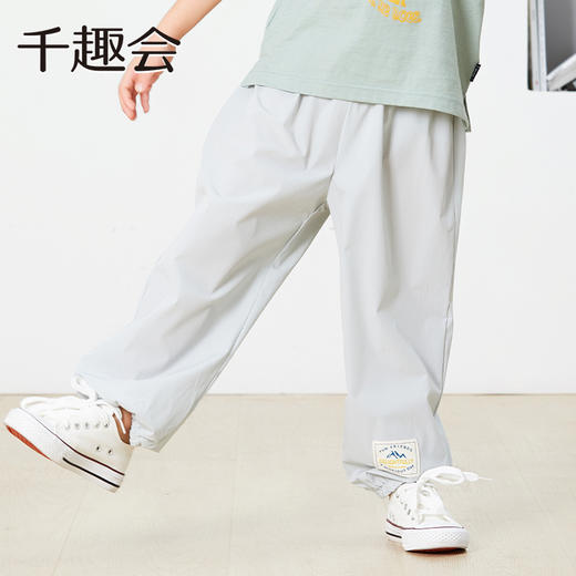 【防蚊裤】千趣会童装夏款男女童接触冷感梭织轻薄防蚊裤长裤9000136 商品图3