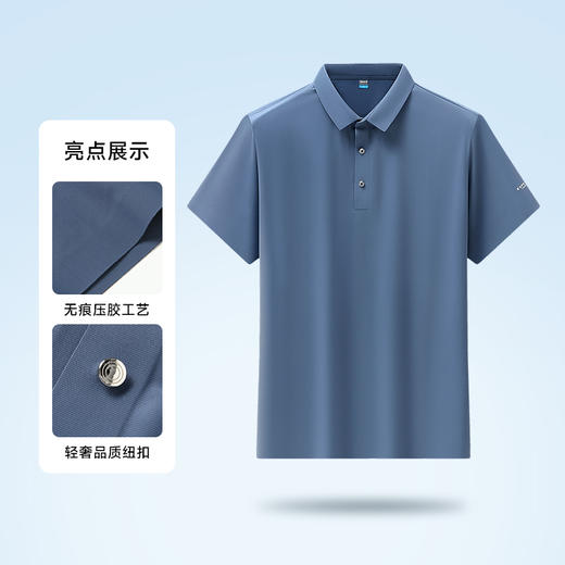 【Q】【新款DZP】大依优型大码冰丝无痕短袖POLO衫翻领弹力夏季加肥加大肥佬休闲商务宽松透气 商品图3