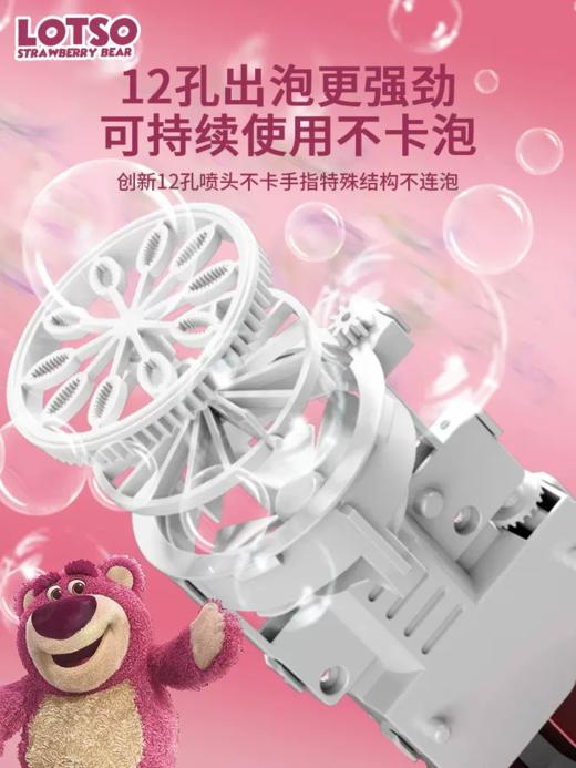 迪士尼网红吹泡泡机手持全自电动草莓熊照相机枪儿童玩具2023新款 商品图2