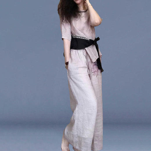 裁缝学苑AS10绑带个性衬衫纸样女阔腿裤子套装苎麻上衣打版裁剪样 商品图1