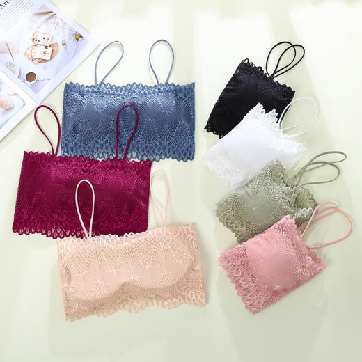 【买一送一！短款美背蕾丝】时尚吊带美背抹胸内衣 女防走光透气 聚拢舒适内搭性感外穿裹胸 商品图3
