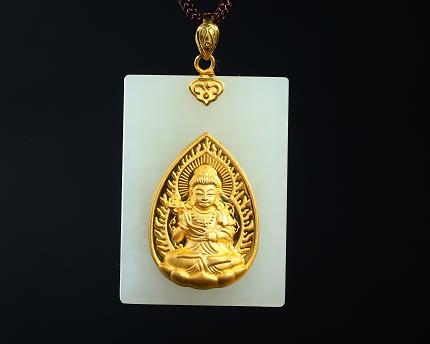 吉祥天地 和田玉守护神大势至菩萨 马年出生人所属 商品图0