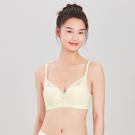 都市丽人自然舒适常规内衣B中厚3/4杯蕾丝文胸三排无钢圈LB31A2