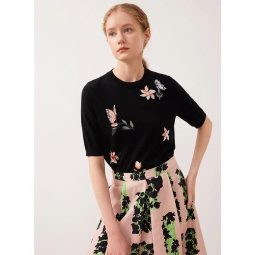 3楼珍贝丝绒提花女衫 商品图2