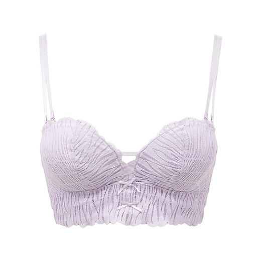 都市丽人聚拢升杯常规内衣B中厚1/2杯蕾丝文胸四排无钢圈LB31C1 商品图5