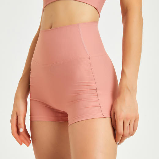 YIMRIZ 无尴尬线高腰运动短裤女紧身蜜桃提臀瑜伽热裤健身三分裤夏季 心选到家 商品图2