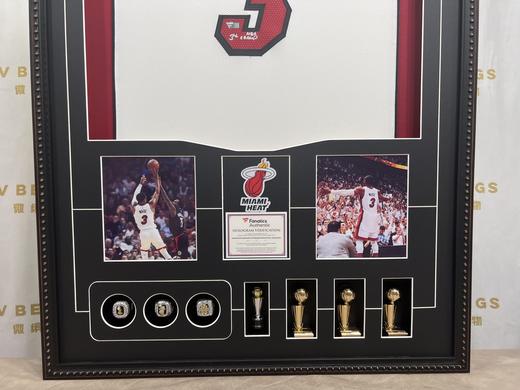 收藏系列 韦德 热火队3号白色 加签3总冠军 亲笔签名球衣 商品图3