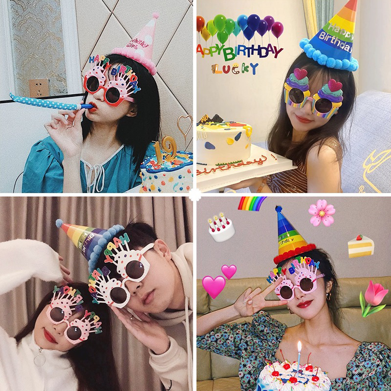 搞怪可爱生日眼镜（备注男生女生，款式随机）特殊要求备注