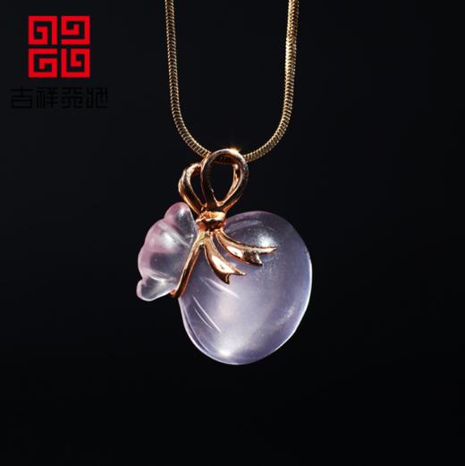 吉祥天地 粉晶钱袋项链 商品图0