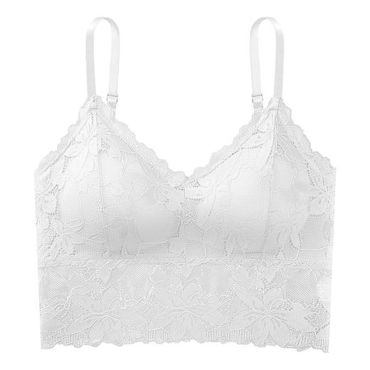 【法式蕾丝吊带！V形舒适性感美背】吊带美背蕾丝内衣女 性感裹胸 无钢圈防走光 透气内搭外穿大露背抹胸 商品图4