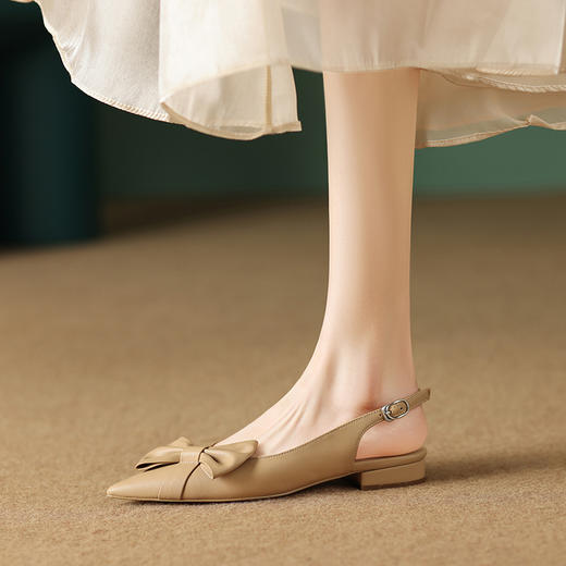 优雅百搭，尖头蝴蝶结后空凉鞋KC-YM-902 商品图7