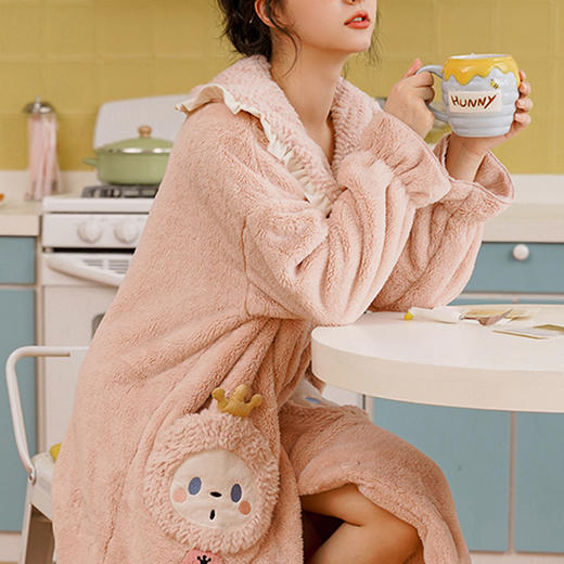 裁缝学苑AS08 珊瑚绒睡袍纸样睡衣女装家居服法兰绒浴袍打版裁剪 商品图2