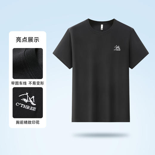 【纯棉】【DX】大依优型大码多色纯棉夏季圆领短袖T恤加肥加大肥佬休闲宽松 商品图3