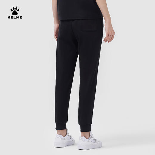 KELME卡尔美针织运动裤女2023春季新款LOGO休闲长裤黑束脚卫裤子 商品图2