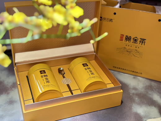 春茶上市｜保靖黄金茶1号（明前精品）开园头采 形美色绿味醇鲜甜爽嫩满满氨基酸和甜玉米香以及带有鲜美土鸡汤味儿～聚茗缘牌黄金茶，值得全国茶友信赖和喜欢。轻奢锡罐礼盒装，净含量100g（50g*2罐） 商品图1
