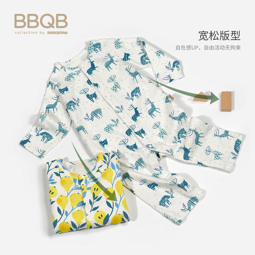 minizone BBQB新款男女宝宝百搭纯棉爬服儿童居家亲肤柔软连体衣长袖哈衣 商品图2