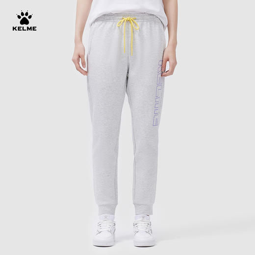 KELME卡尔美针织运动裤女2023春季新款LOGO休闲长裤黑束脚卫裤子 商品图3