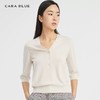 CARABLUE女装时尚简约纯色V领七分袖针织衫 商品缩略图1