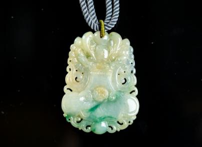 吉祥天地 翡翠灵芝花件 商品图0