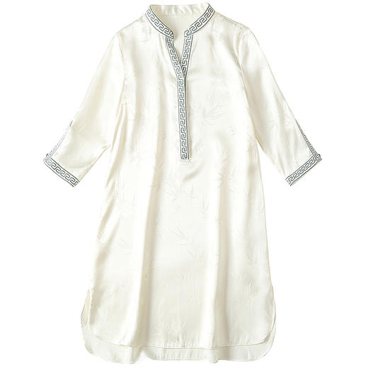 宽松长款，长袖改良唐装女春夏新提花绣回纹雅竹国风上衣AYK-QF-221126 商品图4