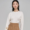 剩S/M 芳外【极简赫本风T恤】春季圆领长袖女式T恤 商品缩略图3