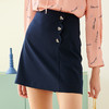 欧芮儿2020春装新款半身裙女时尚百搭A字裙精致扣子装饰短裙修身 商品缩略图1