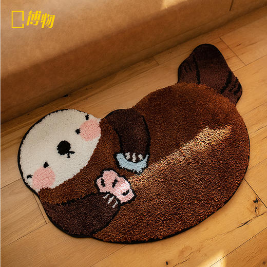 博物小馆 萌毯 水獭海獭毛绒 卧室茶几床 可爱萌系柔软防滑 商品图2