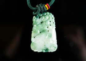 吉祥天地 翡翠貔貅元宝花件 旺财