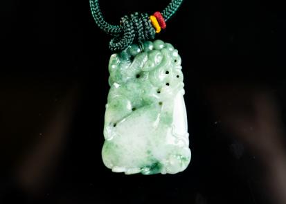 吉祥天地 翡翠貔貅元宝花件 旺财 商品图0