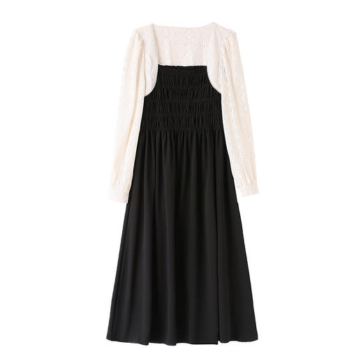 气质时尚，钉珠拼接撞色修身显瘦连衣裙HR-WB23059 商品图4