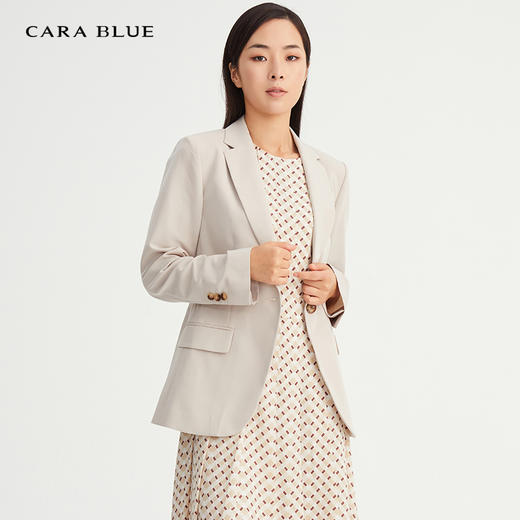 CARABLUE正品女装时尚纯色简约修身女西服上衣 商品图0