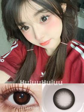 【中直径】KIKICON-黑冰糖-14.2mm【半年抛 0-1000度 无525/575】着色13.5mm