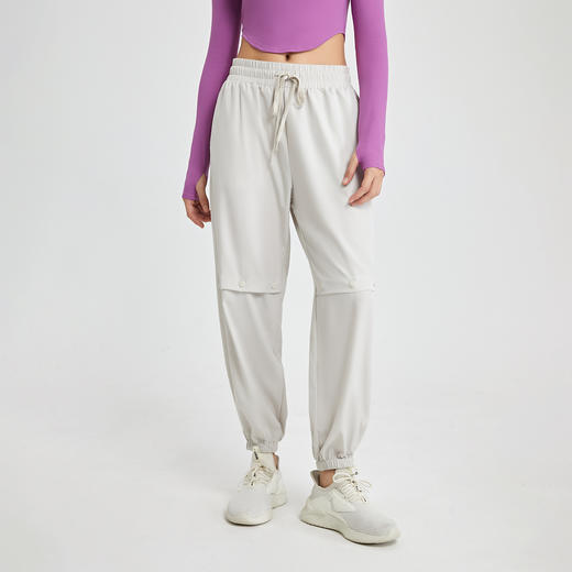 YIMRIZ 抽绳高腰运动长裤女宽松束脚休闲哈伦裤跑步速干舞蹈健身房瑜伽裤 心选到家 商品图4