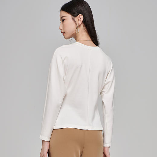 剩S/M 芳外【极简赫本风T恤】春季圆领长袖女式T恤 商品图8