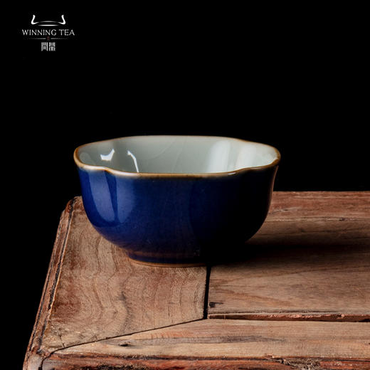 问鼎汝瓷黛蓝菱式方杯（缺货） 商品图1