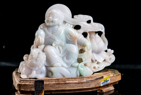 吉祥天地 翡翠达摩