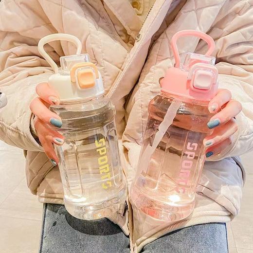 双饮大容量水杯夏季运动1000ml刻度塑料杯子耐高温 大水壶 商品图3