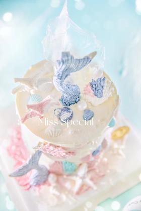 哪个小仙女能拒绝得了这绝美的美人鱼蛋糕