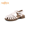 Safiya/索菲娅 2024夏季复古编织浅口休闲罗马包头平底凉鞋 SF32115013 商品缩略图8