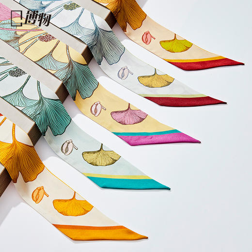 博物文创银杏飘带 丝带桑蚕丝丝春秋装饰植物插画礼物 商品图0